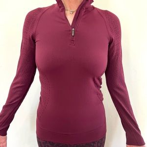 LULULEMON Burgundy Restless Pullover ½ Zip Top Jacket